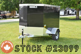4' x 6' Rhino Single Axle Galvanized Enclosed Cargo Trailer Black Speedway Trailers Guelph Cambridge Kitchener Ontario Canada