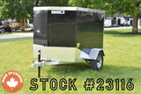 4' x 6' Rhino Single Axle Galvanized Enclosed Cargo Trailer Black Speedway Trailers Guelph Cambridge Kitchener Ontario Canada