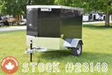 4' x 6' Rhino Single Axle Galvanized Enclosed Cargo Trailer Black Speedway Trailers Guelph Cambridge Kitchener Ontario Canada