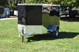 4' x 8' Rhino Single Axle Galvanized Enclosed Cargo Trailer Black Speedway Trailers Guelph Cambridge Kitchener Ontario Canada