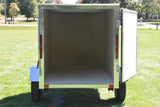 4' x 8' Rhino Single Axle Galvanized Enclosed Cargo Trailer Black Speedway Trailers Guelph Cambridge Kitchener Ontario Canada