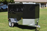 4' x 8' Rhino Single Axle Galvanized Enclosed Cargo Trailer Black Speedway Trailers Guelph Cambridge Kitchener Ontario Canada