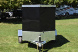 4' x 8' Rhino Single Axle Galvanized Enclosed Cargo Trailer Black Speedway Trailers Guelph Cambridge Kitchener Ontario Canada