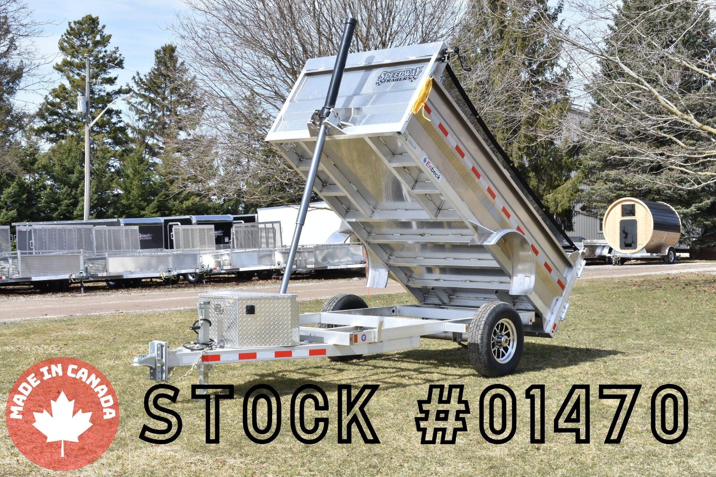 5' x 10' Enbeck Single Axle 2.5 Ton Aluminum Dump Trailer w/ Aluminum Rims Speedway Trailers Guelph Cambridge Kitchener Ontario Canada