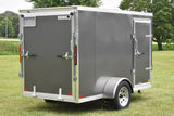 5' x 10' Rhino Single Axle Galvanized Enclosed Cargo Trailer Charcoal Speedway Trailers Guelph Cambridge Kitchener Ontario Canada