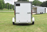 5' x 10' Rhino Single Axle Galvanized Enclosed Cargo Trailer White Speedway Trailers Guelph Cambridge Kitchener Ontario Canada