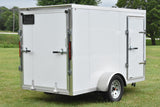 5' x 10' Rhino Single Axle Galvanized Enclosed Cargo Trailer White Speedway Trailers Guelph Cambridge Kitchener Ontario Canada