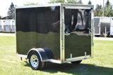 5' x 8' Rhino Single Axle Galvanized Enclosed Cargo Trailer Black Bullnose Side Door Speedway Trailers Guelph Cambridge Kitchener Ontario Canada