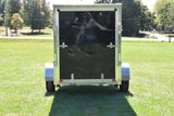5' x 8' Rhino Single Axle Galvanized Enclosed Cargo Trailer Black Bullnose Side Door Speedway Trailers Guelph Cambridge Kitchener Ontario Canada