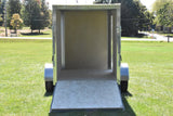 5' x 8' Rhino Single Axle Galvanized Enclosed Cargo Trailer Black Bullnose Side Door Speedway Trailers Guelph Cambridge Kitchener Ontario Canada