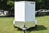 5' x 8' Rhino Single Axle Galvanized Enclosed Cargo Trailer White Speedway Trailers Guelph Cambridge Kitchener Ontario Canada