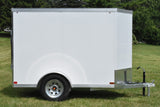 5' x 8' Rhino Single Axle Galvanized Enclosed Cargo Trailer White Speedway Trailers Guelph Cambridge Kitchener Ontario Canada