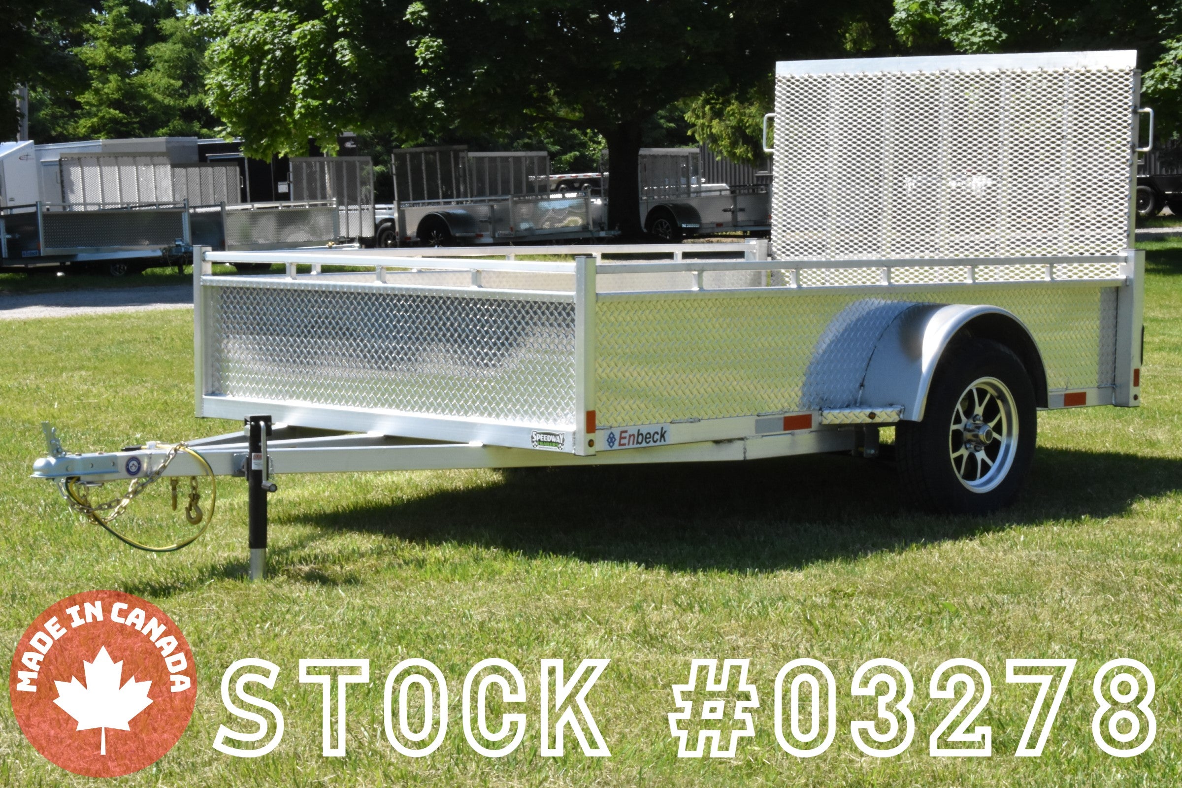 6' x 10' Enbeck Single Axle Aluminum Utility Trailer w/ Aluminum Rims Speedway Trailers Guelph Cambridge Kitchener Ontario Canada