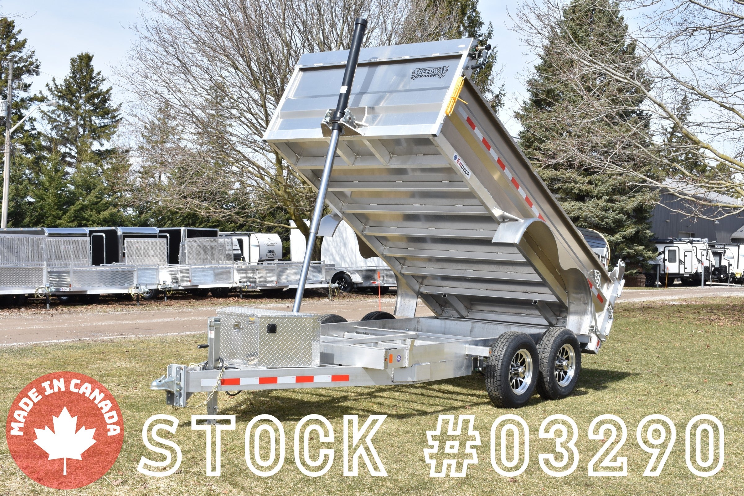 6' x 12' Enbeck 5-Ton Tandem Axle Aluminum Dump Trailer w/ Aluminum Rims (2026)