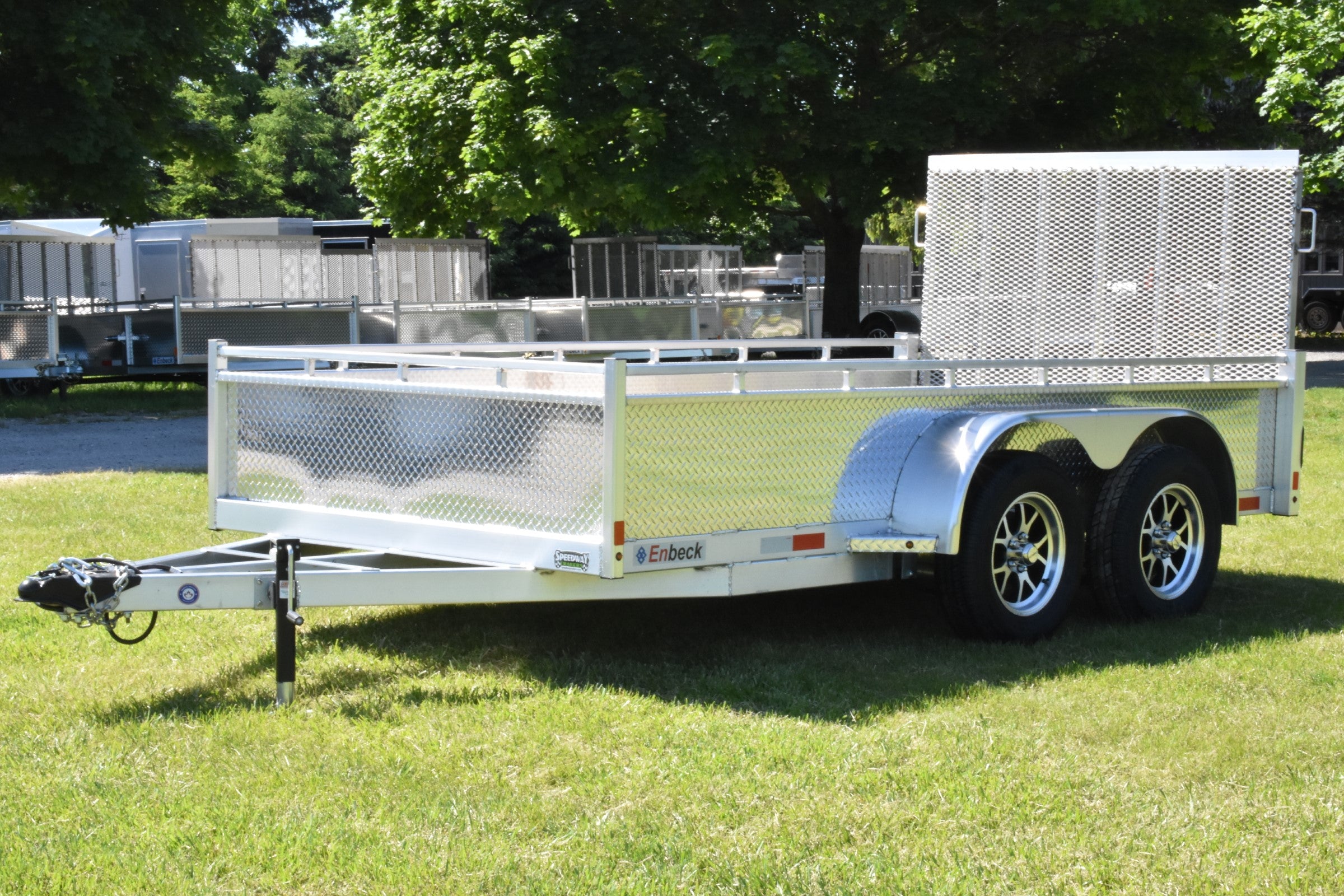 6' x 12' Enbeck Tandem Axle Aluminum Utility Trailer w/ Aluminum Rims & Bi-Fold Gate Speedway Trailers Guelph Cambridge Kitchener Ontario Canada