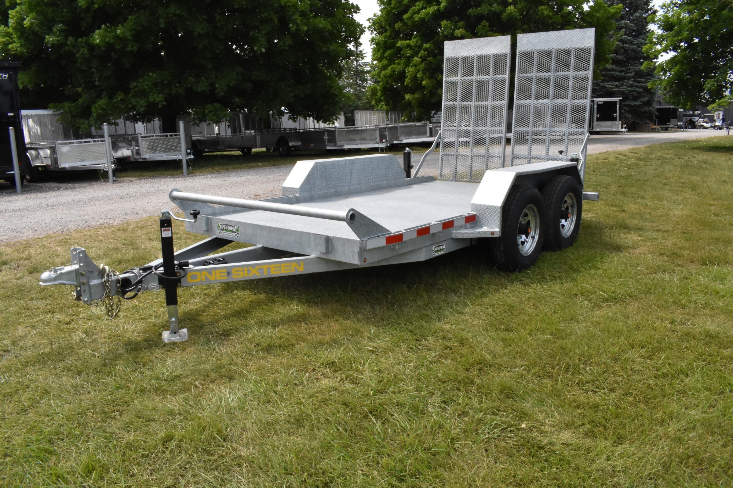 6' x 12' One-Sixteen Tandem Axle Flatdeck Scissor Lift Trailer Speedway Trailers Guelph Cambridge Kitchener Ontario Canada