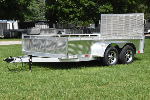 7' x 12' Enbeck Tandem Axle Aluminum Utility Trailer Aluminum Rims Speedway Trailers Guelph Cambridge Kitchener Ontario Canada