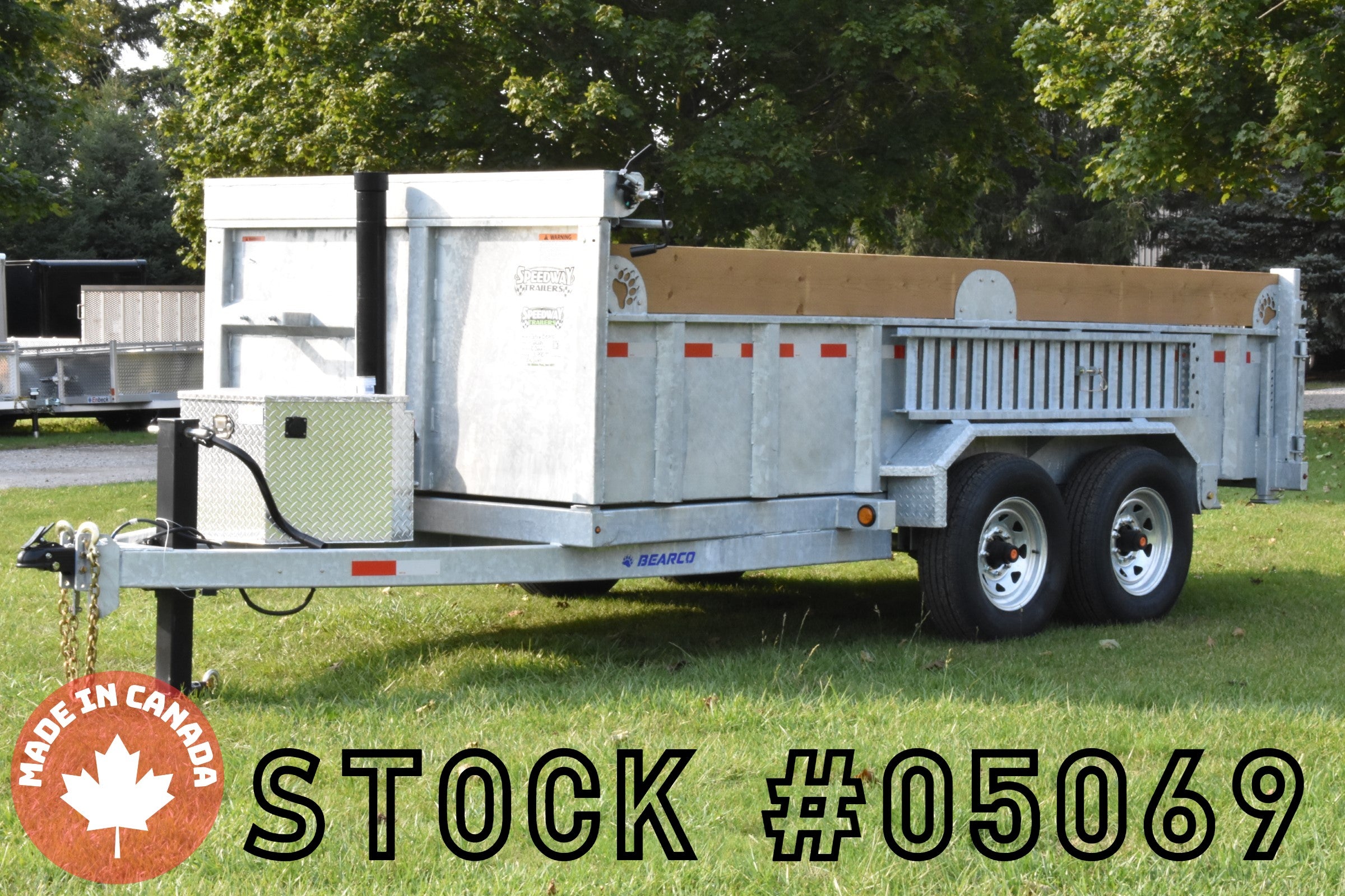 7' x 14' Bearco Galvanized Tandem Axle Hydraulic Dump Trailer w/ 7 Ton Capacity Speedway Trailers Guelph Cambridge Kitchener Ontario Canada