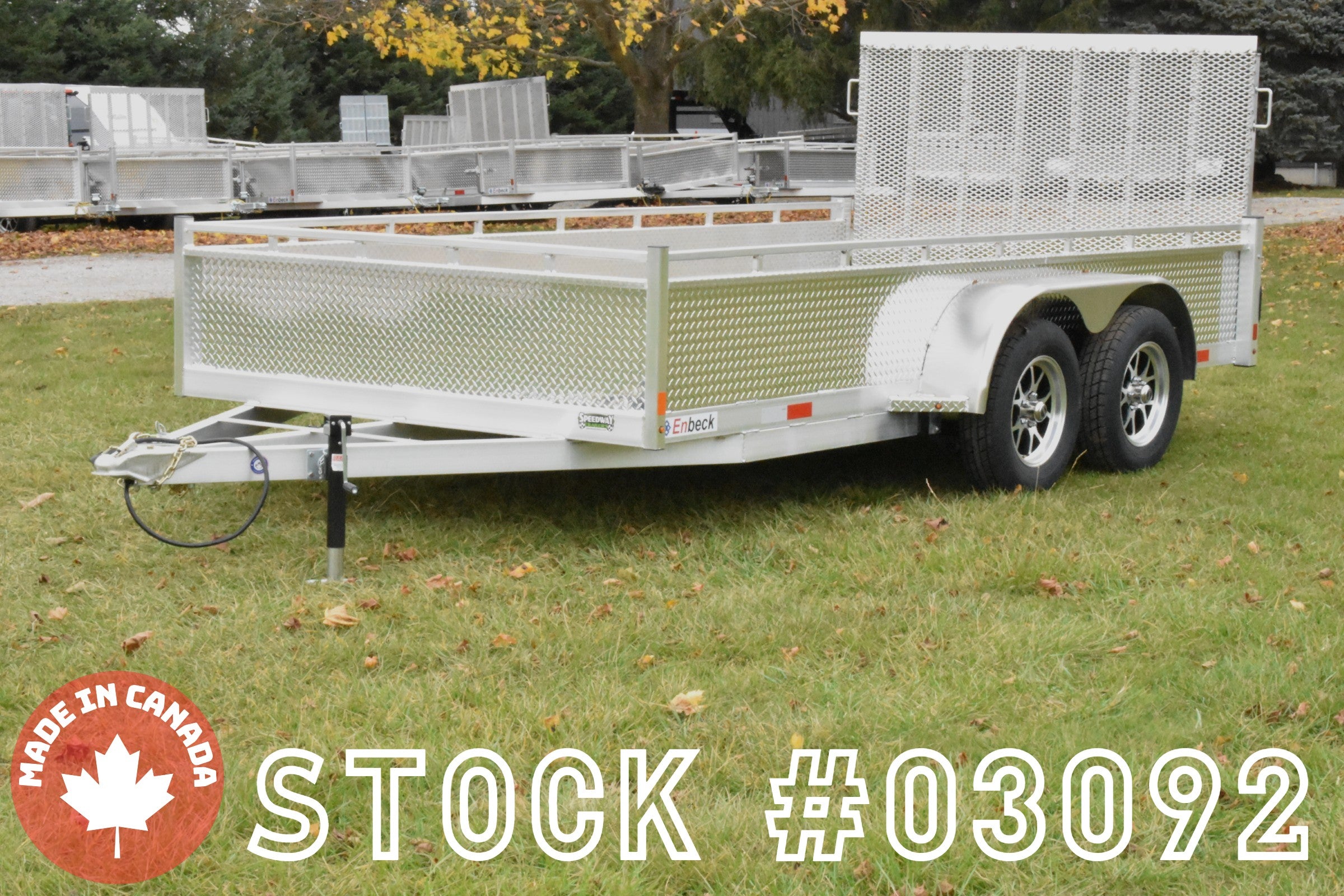 7' x 14' Enbeck Tandem Axle Aluminum Utility Trailer w/ Aluminum Rims Speedway Trailers Guelph Cambridge Kitchener Ontario Canada