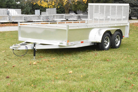 7' x 14' Enbeck Tandem Axle Aluminum Utility Trailer w/ Aluminum Rims