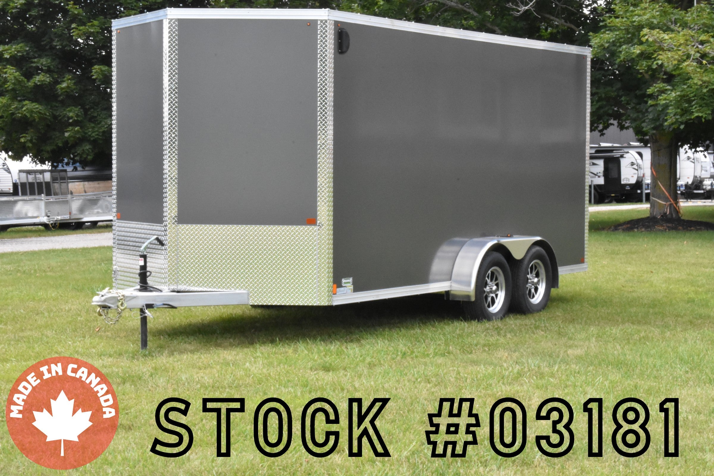 7' x 16' Enbeck Tandem Axle Enclosed Aluminum Cargo Trailer Speedway Trailers Guelph Cambridge Kitchener Ontario Canada