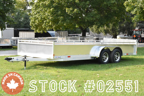 7' x 18' Enbeck Tandem Axle Aluminum Utility Trailer w/ Aluminum Rims & Bi-Fold Gate Speedway Trailers Guelph Cambridge Kitchener