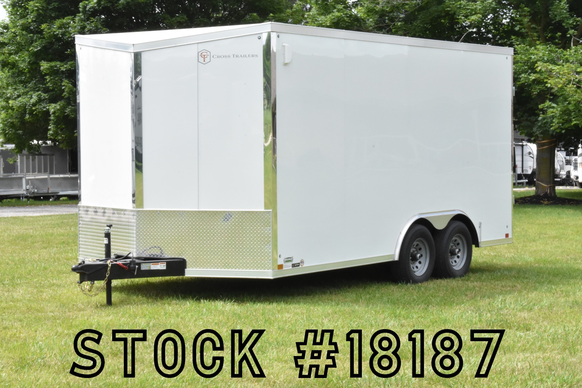 8.5' x 16' Cross Alpha Series Tandem Axle Enclosed Cargo Trailer with translucent Roof Speedway Trailers Guelph Cambridge Kitchener Ontario Canada