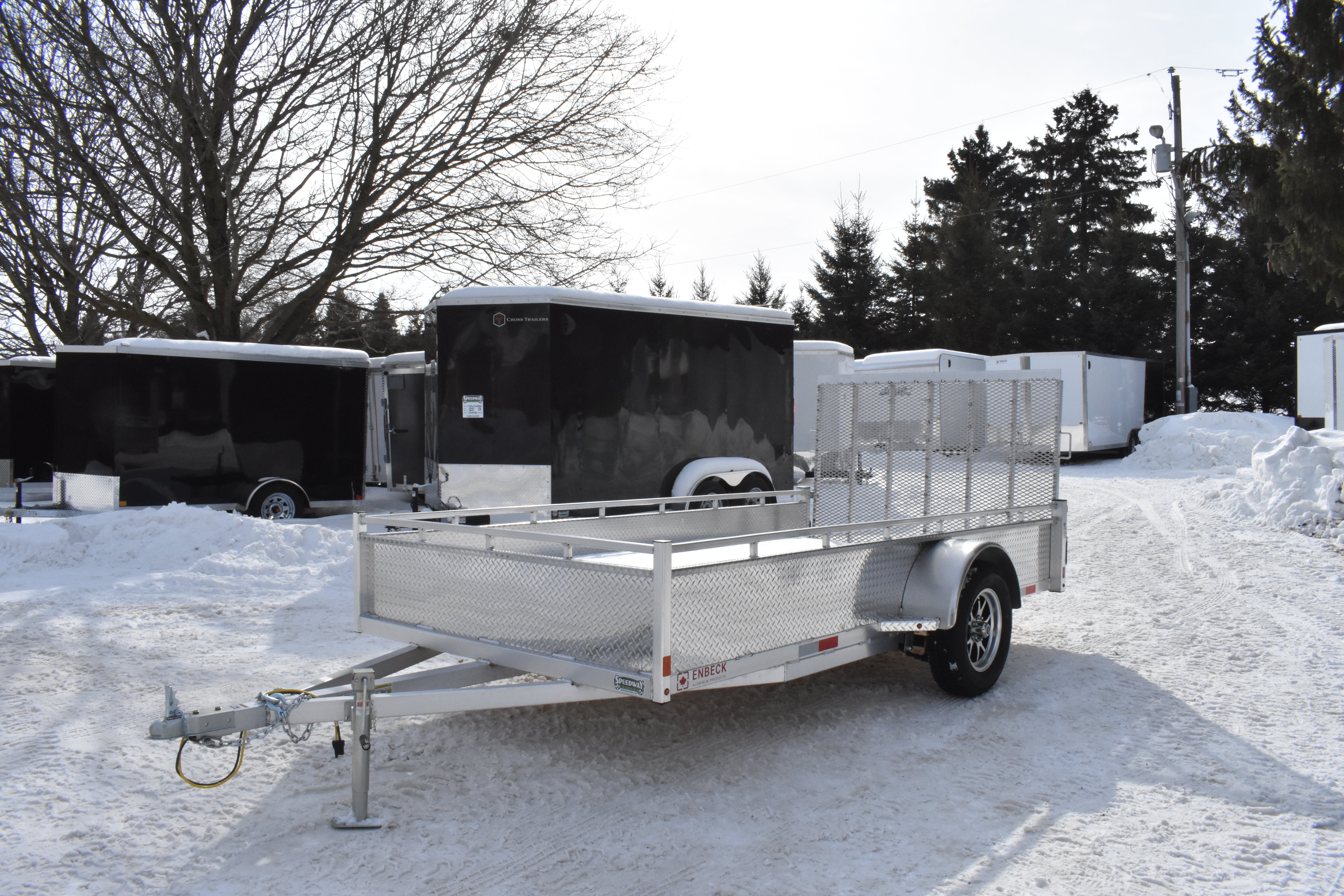 6' x 12' Enbeck Single Axle Aluminum Utility Trailer W/ Aluminum Rims (2026)