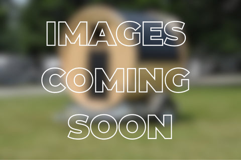 86" x 6' Wood-Fired Stained Cedar Barrel Sauna w/ Aluminum Trailer and Half-Moon Glass Window (2026)