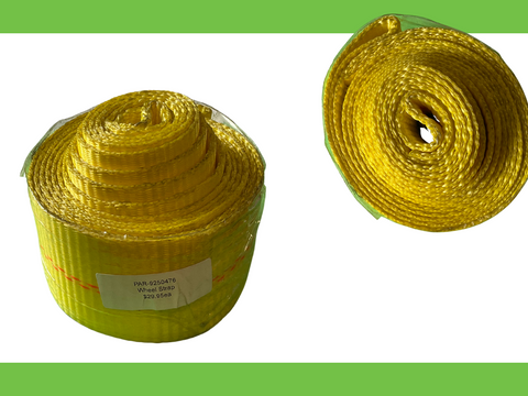 Wheel Strap - Yellow - 9'L / 8" Loop (One End)