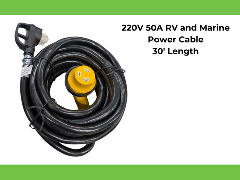 Esco 30' 220V 50A RV and Marine Power Cable
