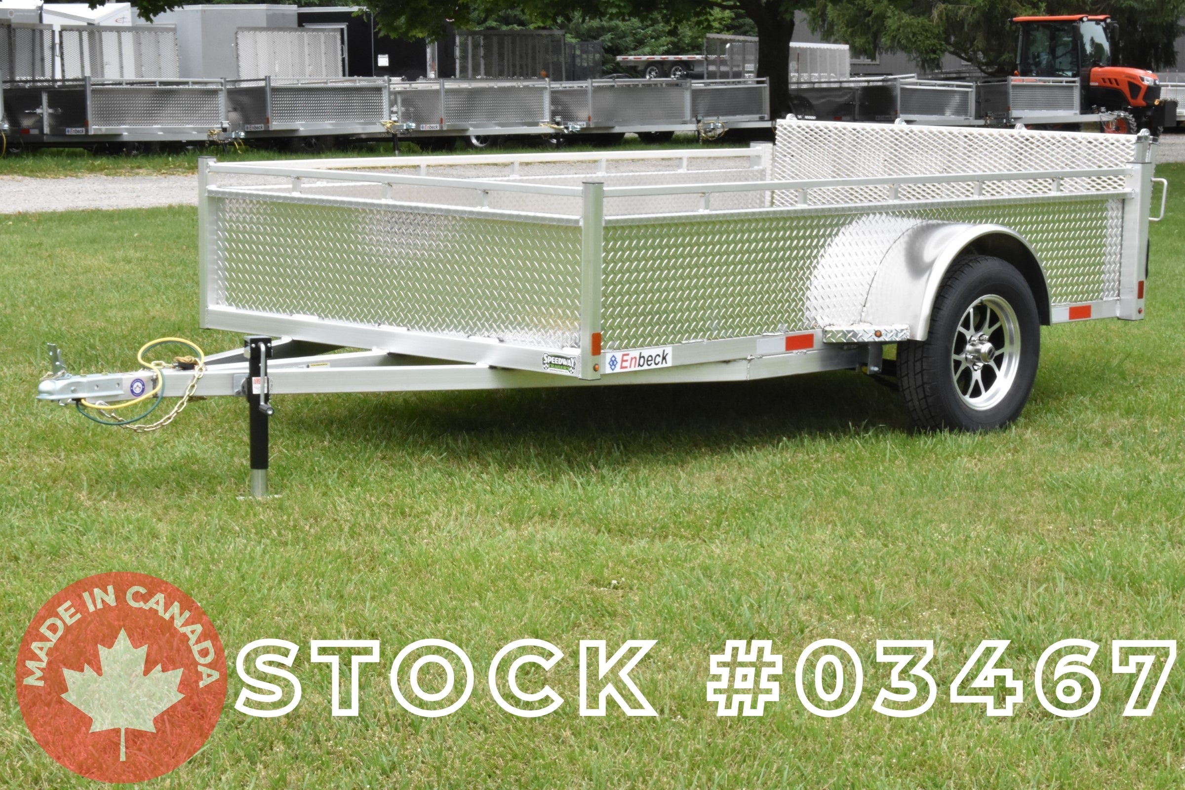 6' x 10' Enbeck Single Axle Aluminum Utility Trailer w/ Aluminum Rims & Bi-Fold Gate (2026)