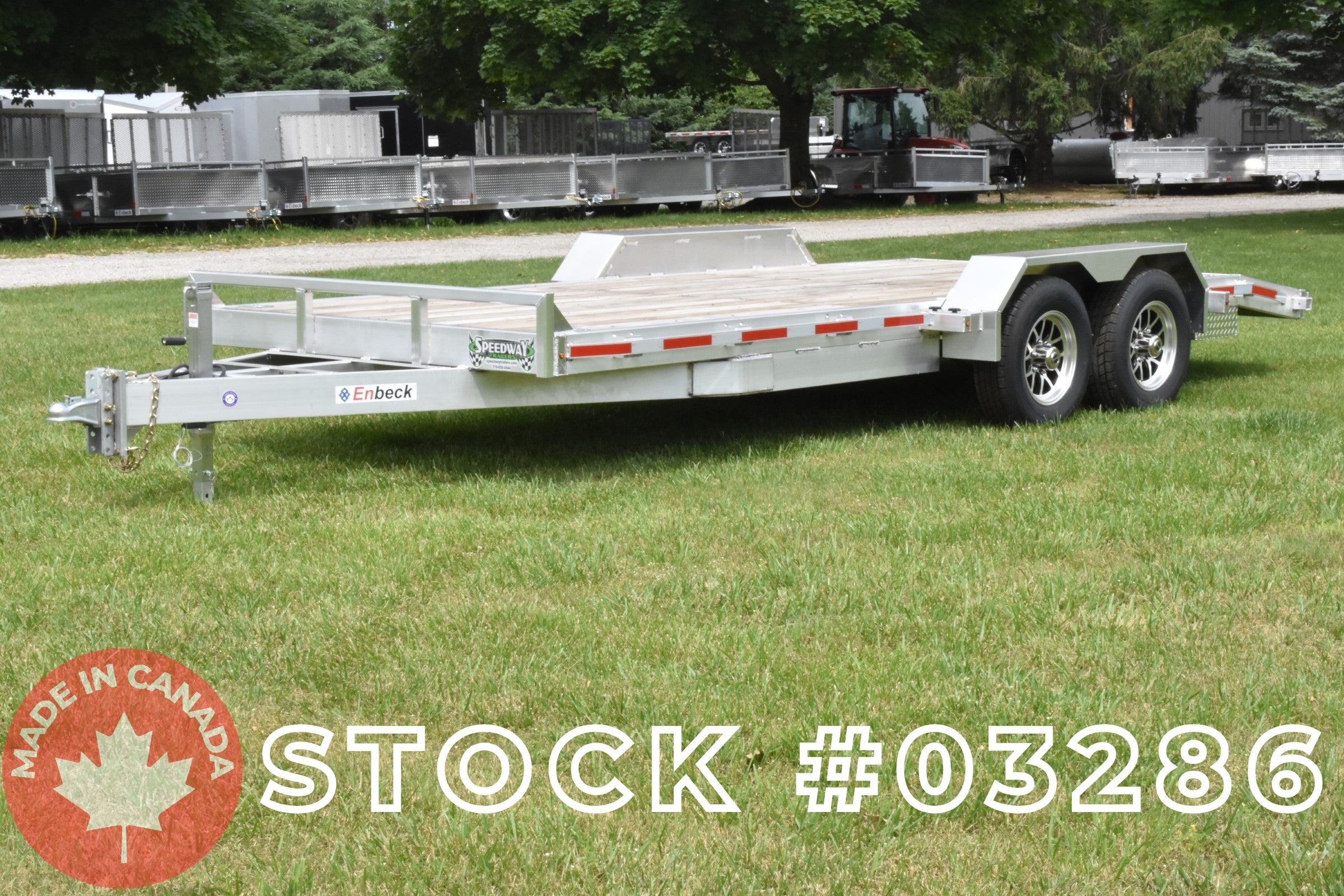 7' x 18' Enbeck Tandem Axle Aluminum 5 Ton Car Hauler w/ Aluminum Rims (2026)