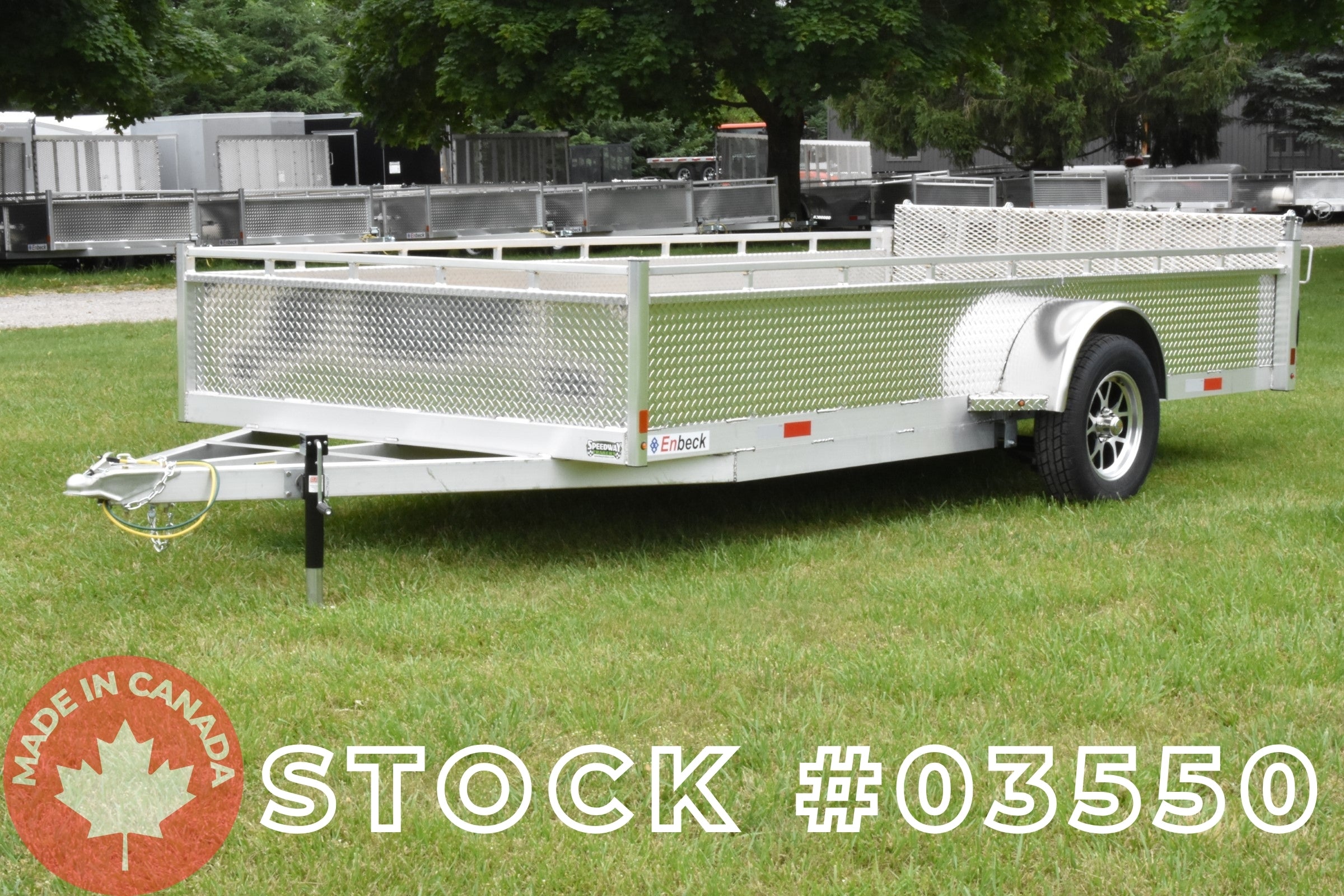 7' x 14' Enbeck Single Axle Aluminum Utility Trailer w/ Aluminum Rims & Bi-Fold Gate (2026)