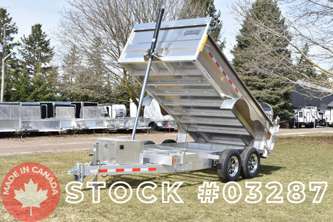 SCRATCH AND DENT SPECIAL - 6' x 12' Enbeck 5-Ton Tandem Axle Aluminum Dump Trailer w/ Aluminum Rims (2026)