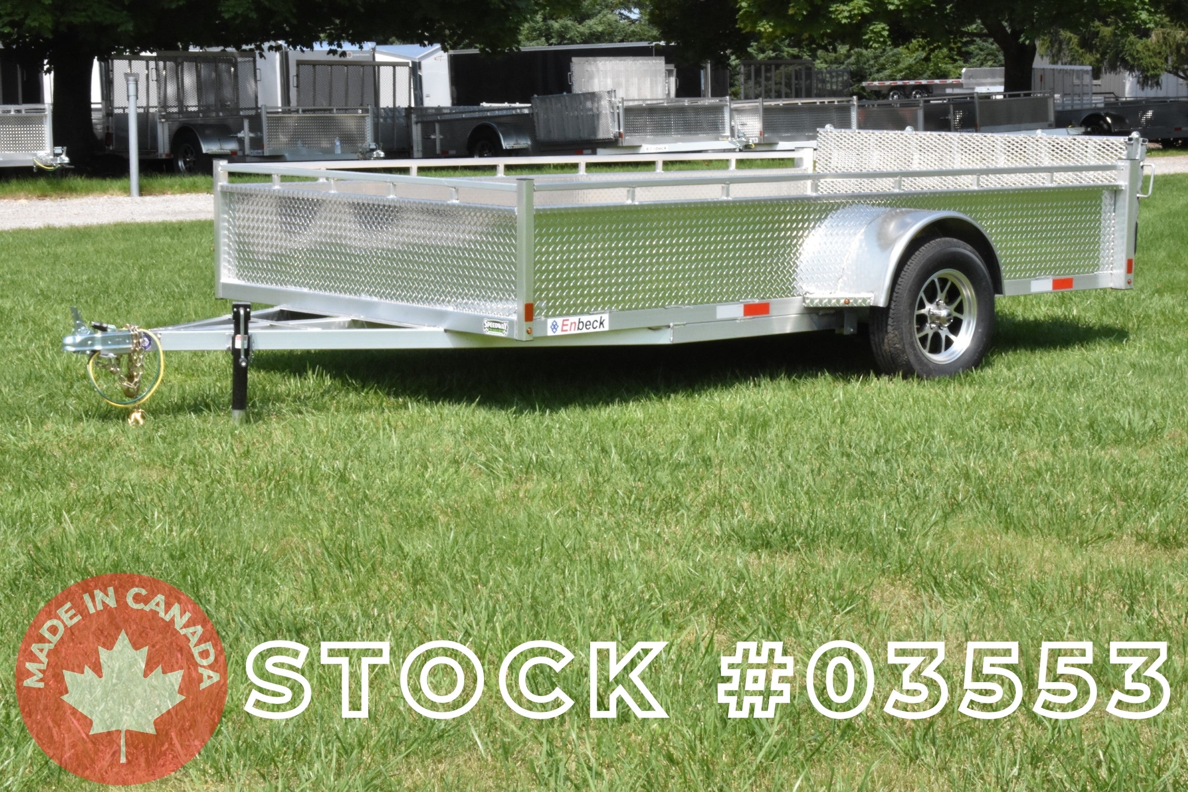 7' x 12' Enbeck Single Axle Aluminum Utility Trailer w/ Aluminum Rims & Bi-Fold Gate (2026)