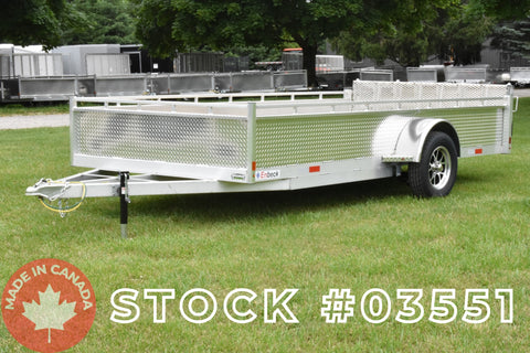 7' x 14' Enbeck Single Axle Aluminum Utility Trailer w/ Aluminum Rims & Bi-Fold Gate (2026)