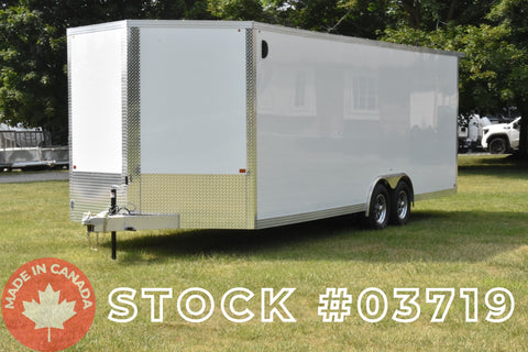 8.5' x 24' Enbeck Tandem Axle Aluminum Enclosed Car Hauler w/ 5200lb Axles & Beavertail (2026)