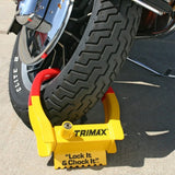 Trimax TCL65 Wheel Chock Lock , Yellow/Red, 7.25in