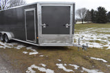 7' x 22' Alcom Xpress Enclosed Aluminum Drive-Through Snowmobile Trailer Speedway Trailers Guelph Cambridge Kitchener Ontario Canada