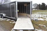 7' x 22' Alcom Xpress Enclosed Aluminum Drive-Through Snowmobile Trailer Speedway Trailers Guelph Cambridge Kitchener Ontario Canada