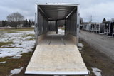 7' x 22' Alcom Xpress Enclosed Aluminum Drive-Through Snowmobile Trailer Speedway Trailers Guelph Cambridge Kitchener Ontario Canada