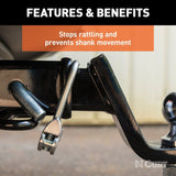 Curt No-Tool Anti Rattle Hitch Clamp - 2" Shank - Speedway Trailers Guelph Cambridge Kitchener Ontario Canada