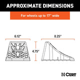 Curt Wheel Chock Set - Up to 17" Wide Wheels - Speedway Trailers Guelph Cambridge Kitchener Ontario Canada