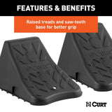 Curt Wheel Chock Set - Up to 17" Wide Wheels - Speedway Trailers Guelph Cambridge Kitchener Ontario Canada