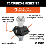 Curt Rockerball Cushion Hitch Trailer Ball w/ 2 5/16" Ball - 7.5K / 1" Shank - Speedway Trailers Guelph Cambridge Kitchener Ontario Canada