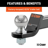 Curt Loaded Ball Mount / 2 5/16 Inch Ball / 7.5K / 2 Inch Drop / 2 Inch Shank - Speedway Trailers Guelph Cambridge Kitchener Ontario Canada