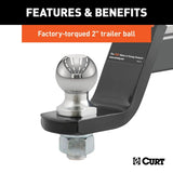 Curt Loaded Ball Mount / 2 Inch Ball / 7.5K / 4 Inch Drop / 2 Inch Shank - Speedway Trailers Guelph Cambridge Kitchener Ontario Canada