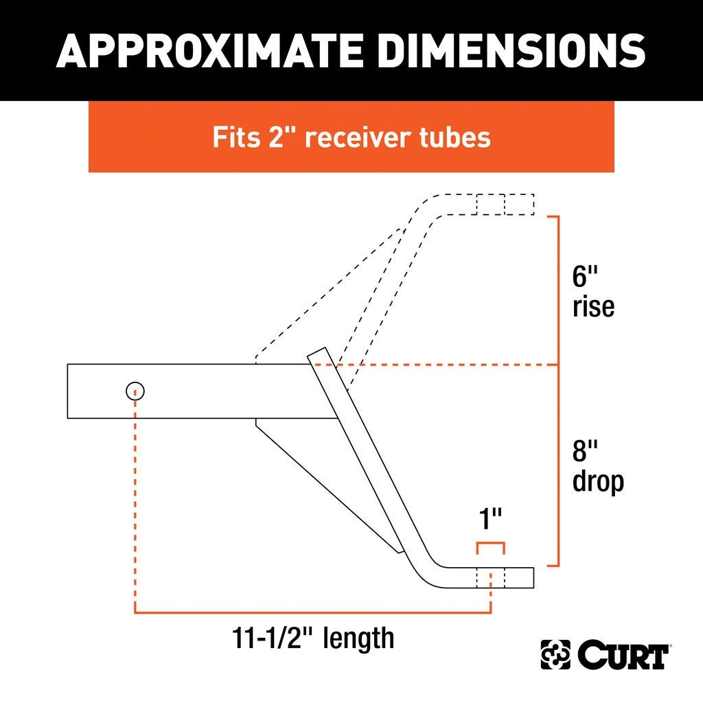 CURT Class 3 Trailer Hitch, 2-in Receiver, Select Vehicles