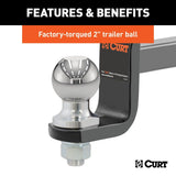 Curt Towing Starter Kit w/ 2" Ball - 3.5K / 3 1/4" Drop / 1 1/4" Shank - Speedway Trailers Guelph Cambridge Kitchener Ontario Canada